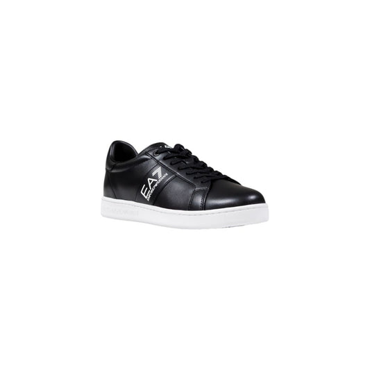 Zapatillas de cuero blancas y negras EA7 Emporio Armani