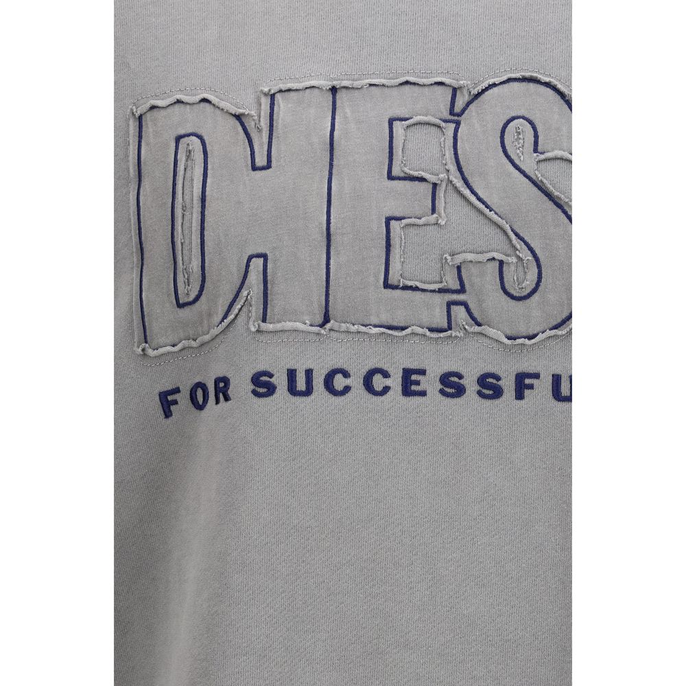 Sudadera de algodón gris diésel