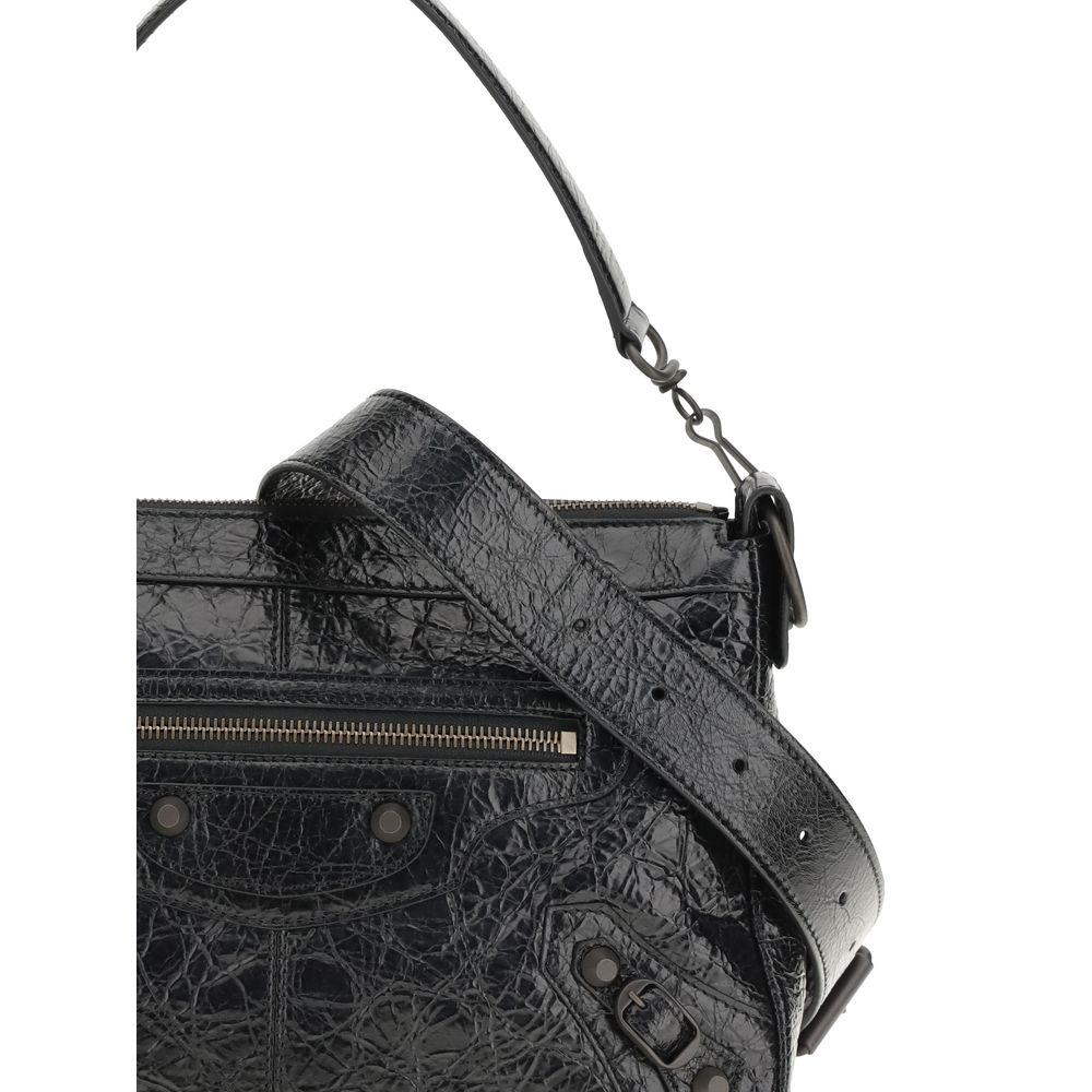 Bolso de Hombro Balenciaga Negro Cordero Ovis Aries Aries