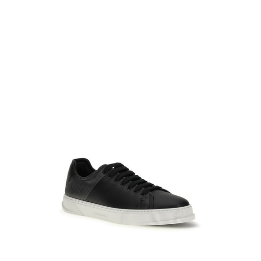 Zapatillas Bajas Ferragamo de Piel de Becerro Negra Bos Taurus
