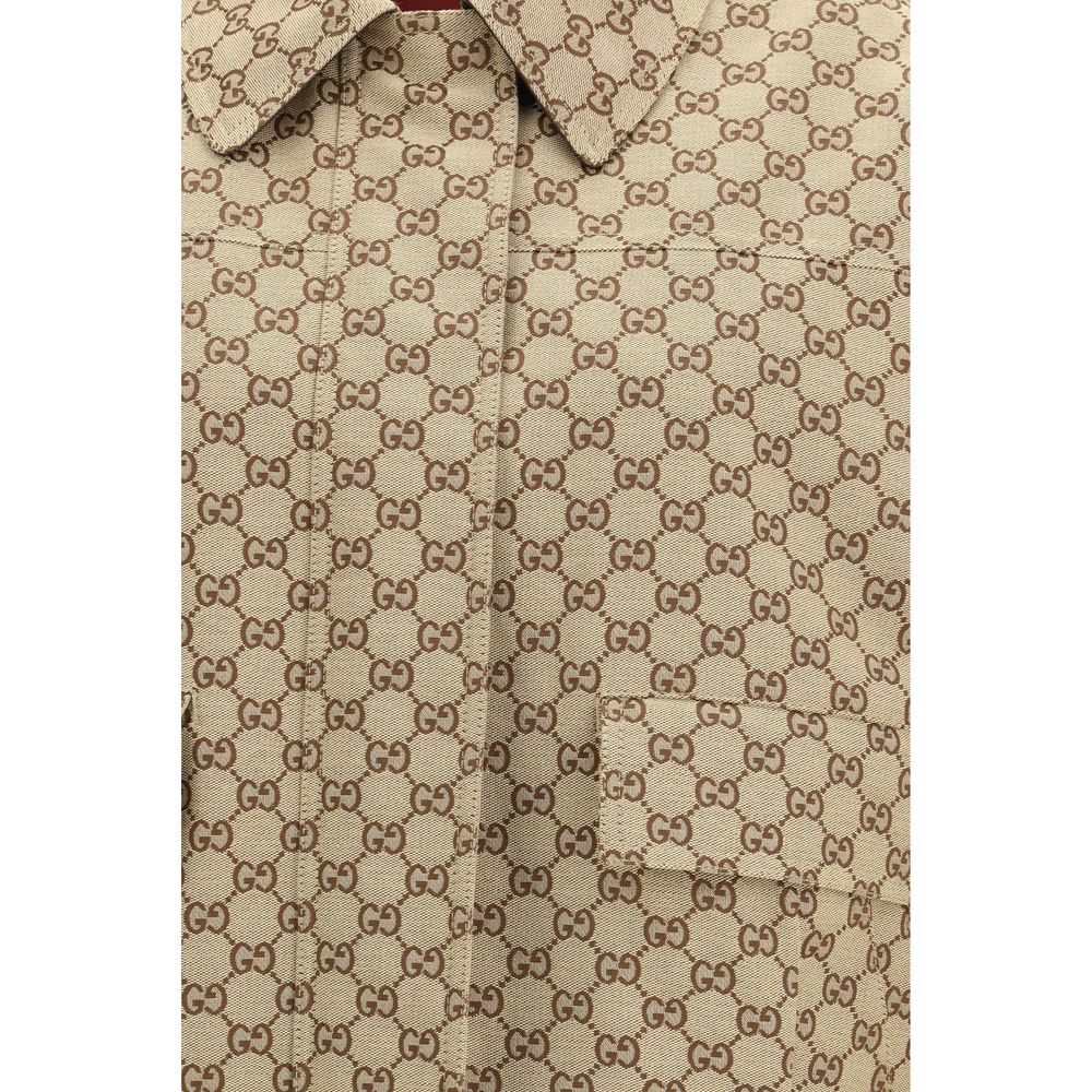 Chaqueta bomber Gucci de algodón beige