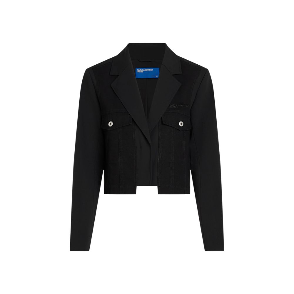 Blazer de poliéster negro Karl Lagerfeld