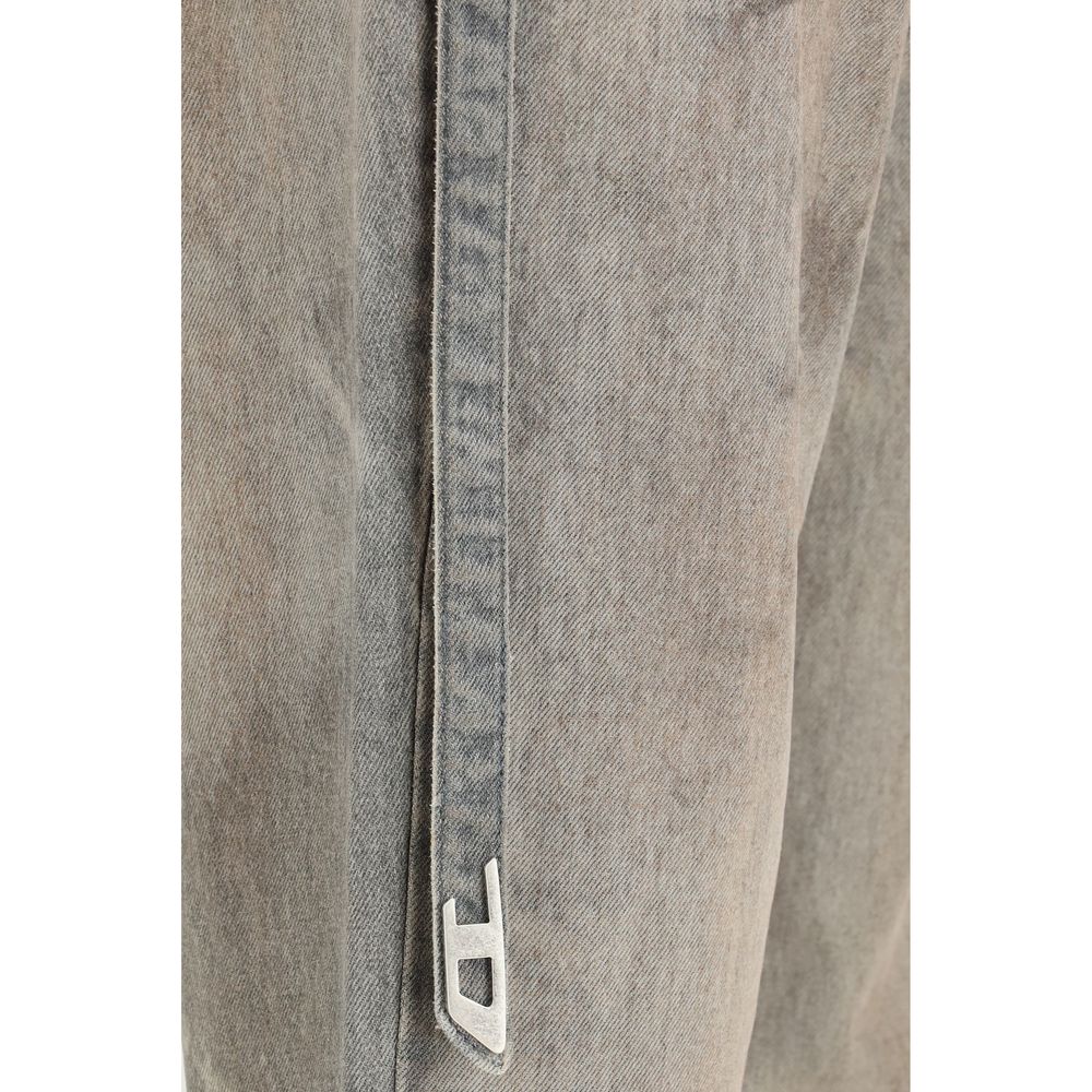 Vaqueros Diesel gris algodón corte ajustado