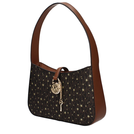 Bolso de mano Michael Kors de tela marrón