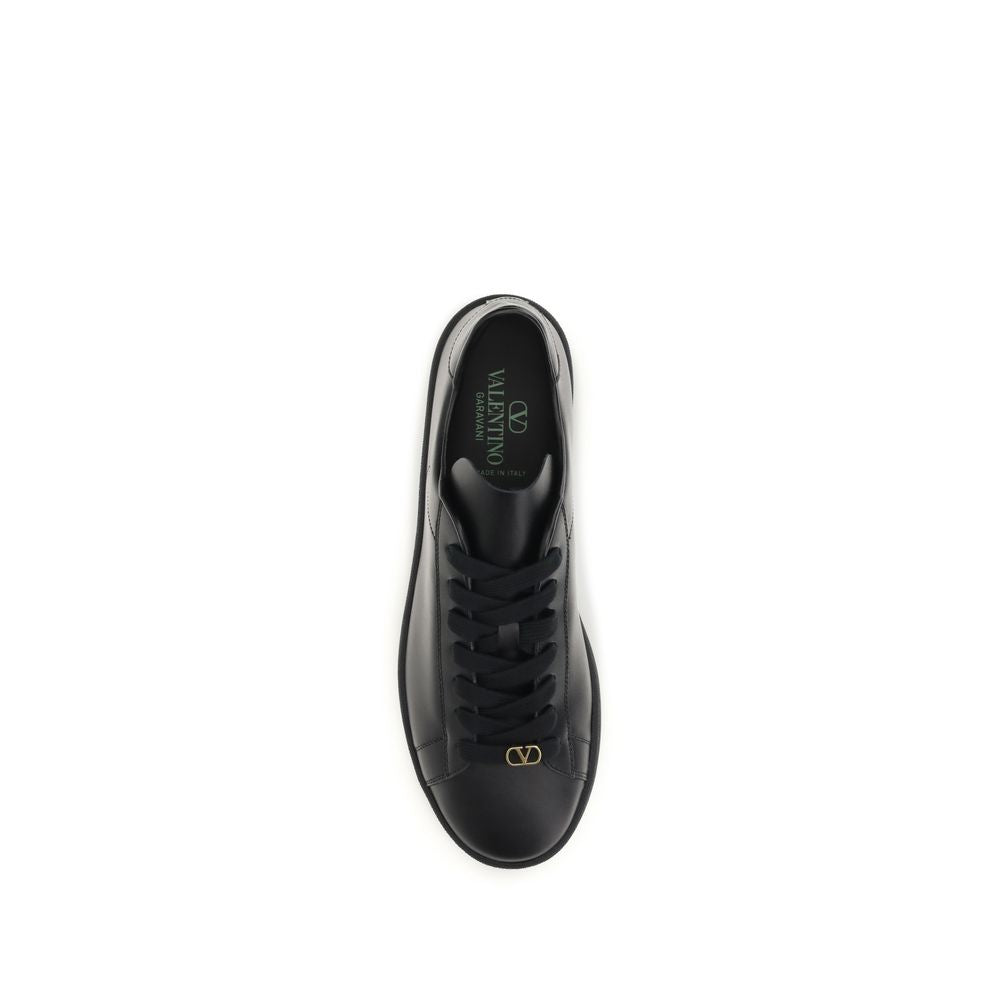 Baskets Valentino Garavani Bos Taurus Cuir De Veau Noir