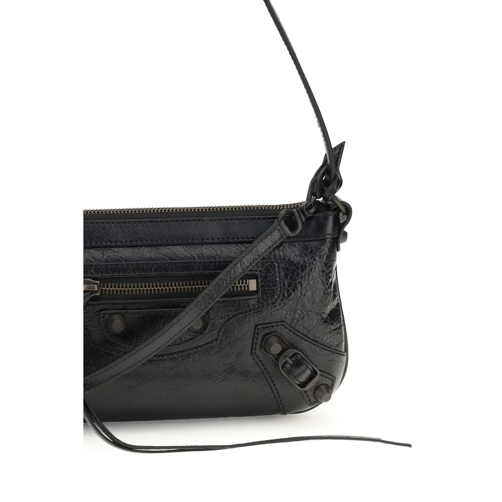 Balenciaga Bolso de hombro Le City de piel Ovis Aries Negro