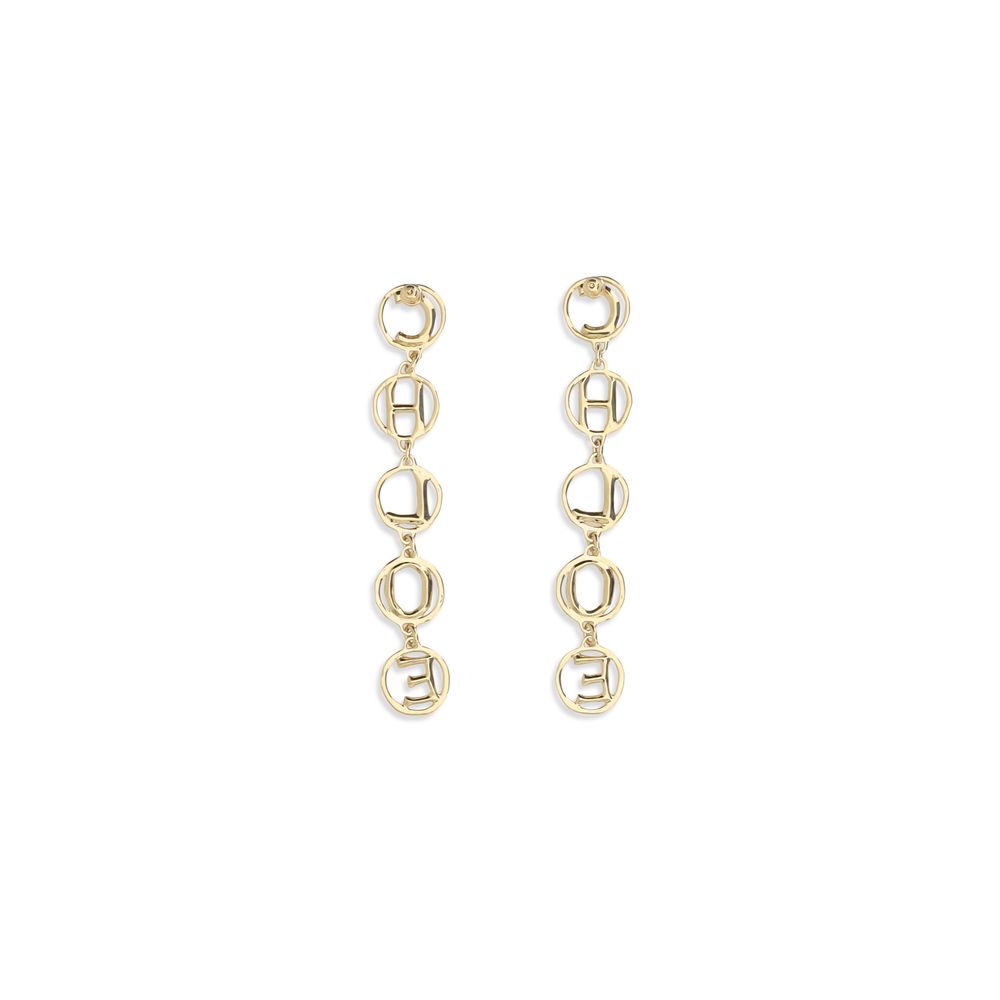 Chloé Gold-Tone Brass Earrings - Iconic Letter Format