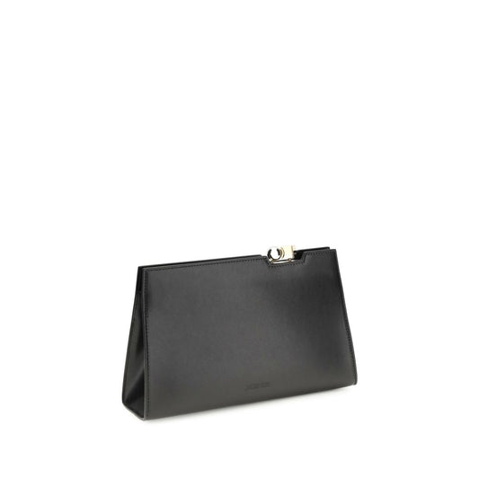 Jacquemus Bolso De Hombro Negro De Cuero De Becerro Bos Taurus