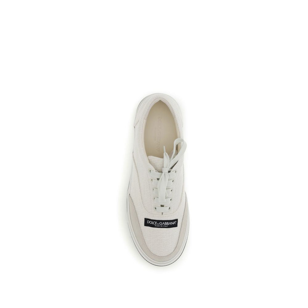 Zapatillas Bajas De Lino Blanco Modelo Sailing Dolce & Gabbana