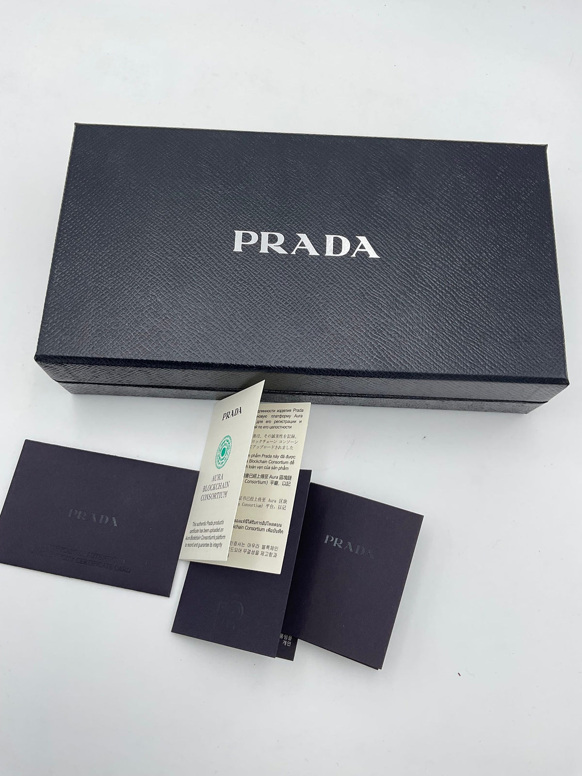 Prada Powder Saffiano Leather Wallet With Card Holder