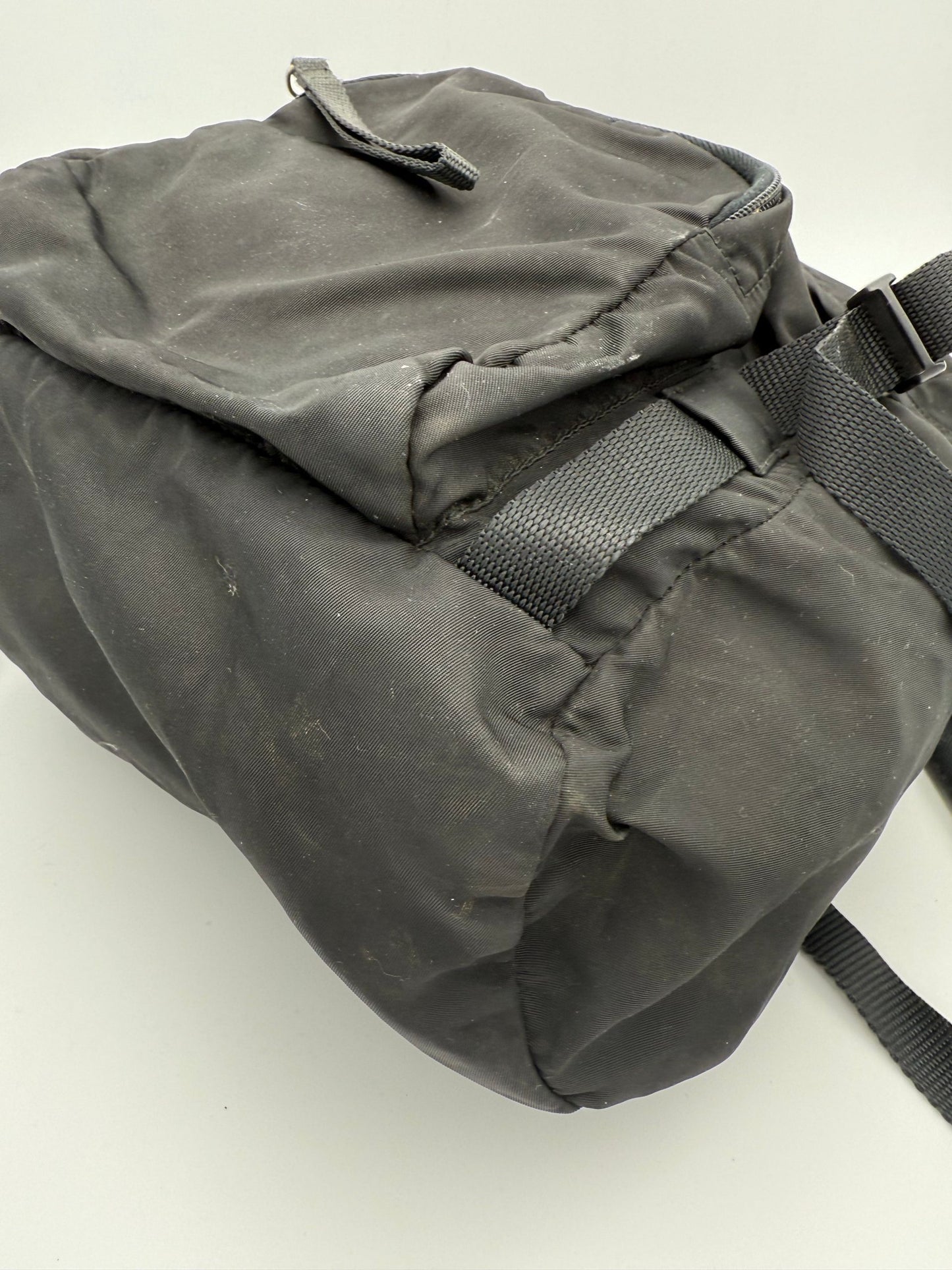 Prada Nylon Backpack With Roomy Interior And Versatile Profile