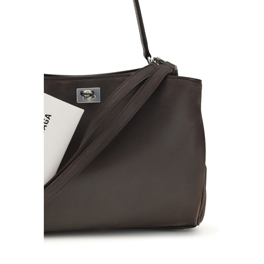 Bolso de hombro Balenciaga Bos Taurus de piel de becerro marrón