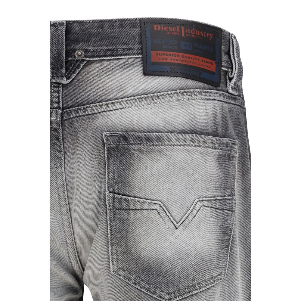Vaqueros bootcut de algodón gris Diesel