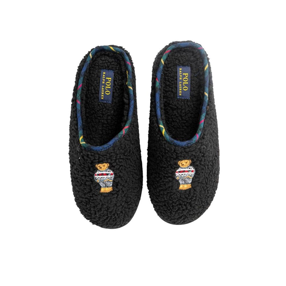 Zapatillas De Interior De Algodón Ralph Lauren Negras