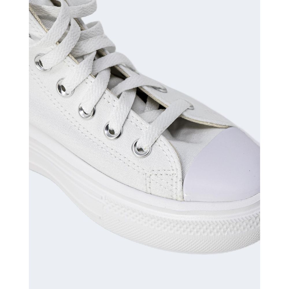 Zapatillas Deportivas De Corte Alto En Algodón Blanco Converse