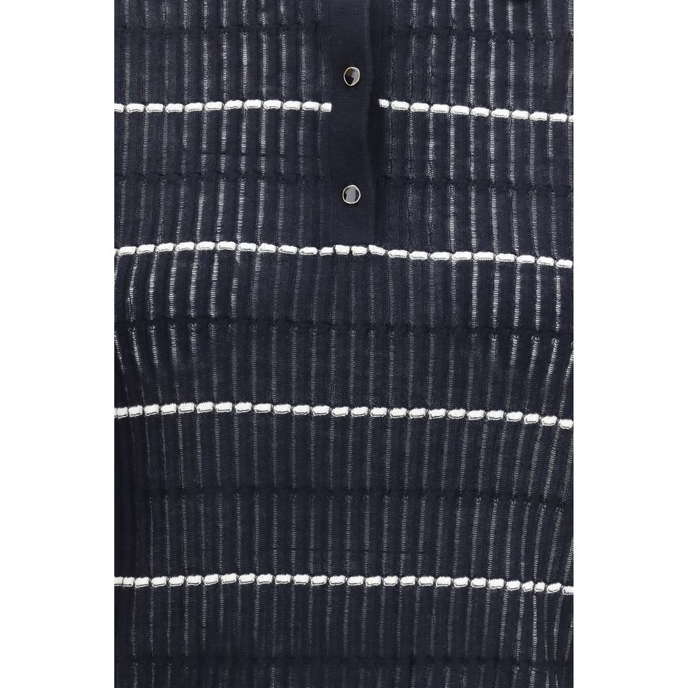 Polo de seda azul Max Mara