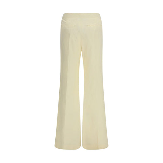 Pantalones acampanados beige de viscosa Max Mara