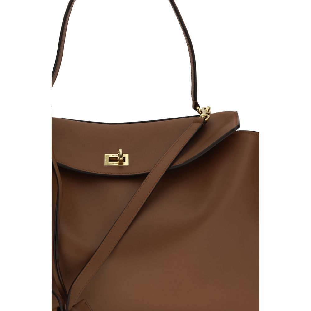 Bolso de hombro Balenciaga Bos Taurus de piel de becerro marrón