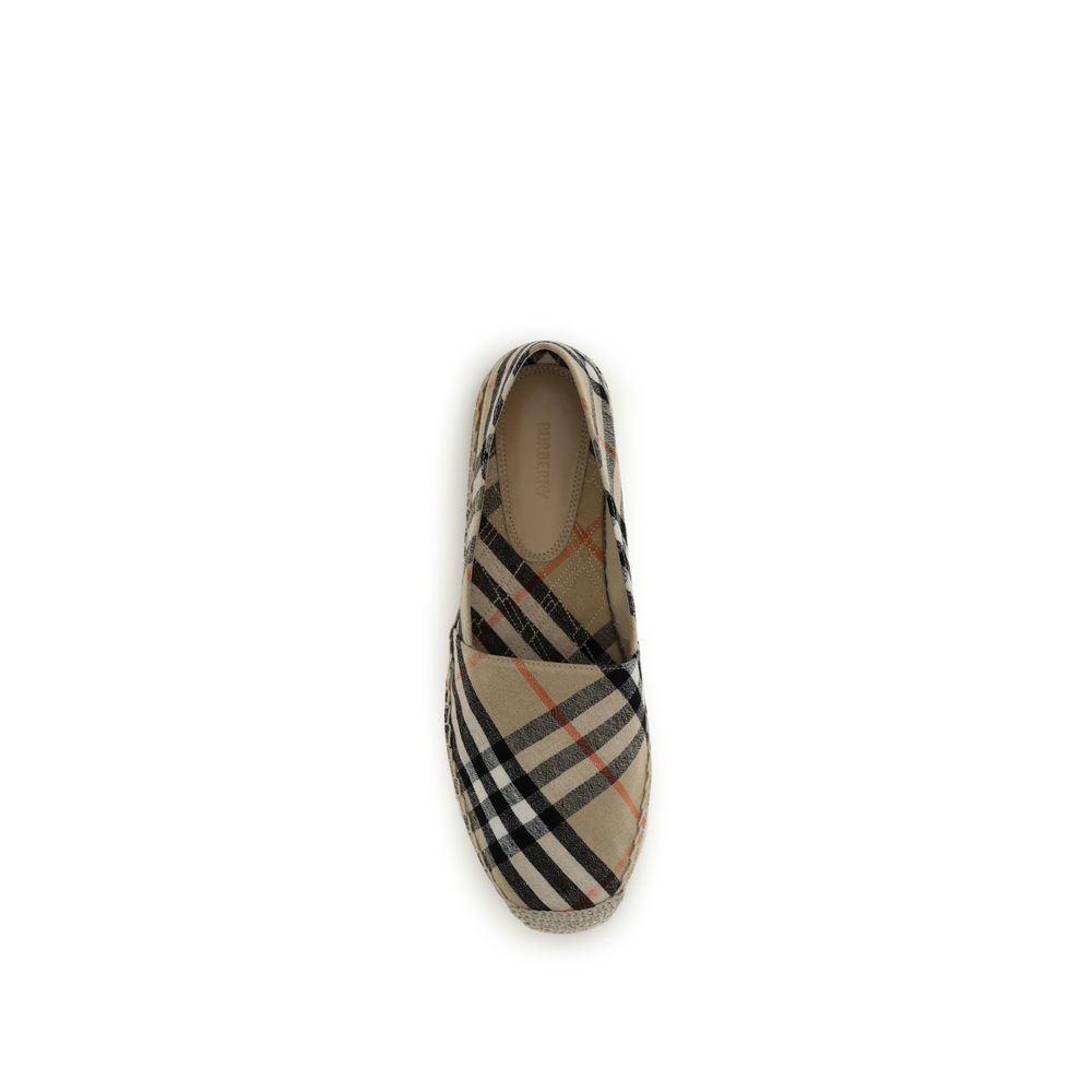 Espadrilles en coton multicolore à motif Mews Check Burberry