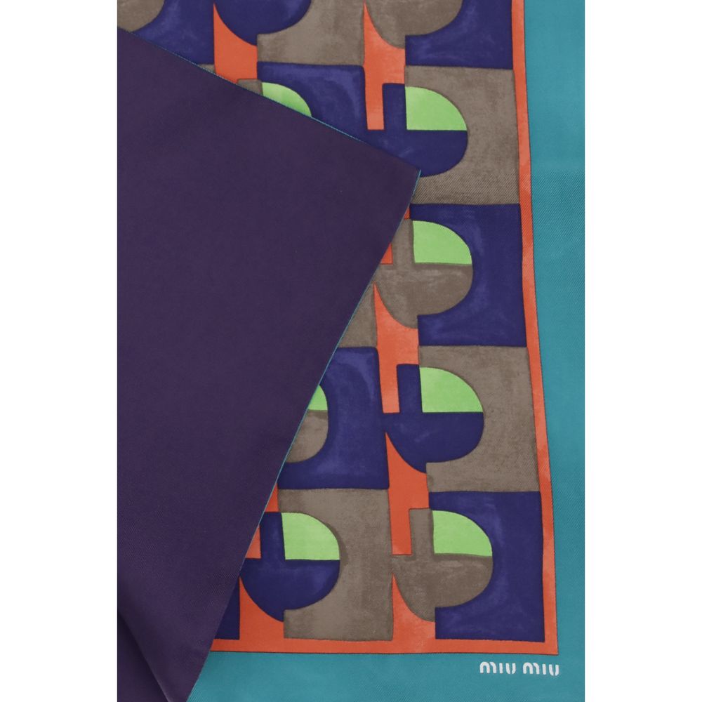 Pañuelo de seda multicolor Miu Miu