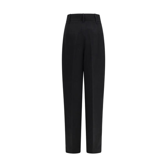 Pantalones de lino negros Max Mara