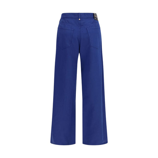 Pantalones informales de algodón azules 'S Max Mara