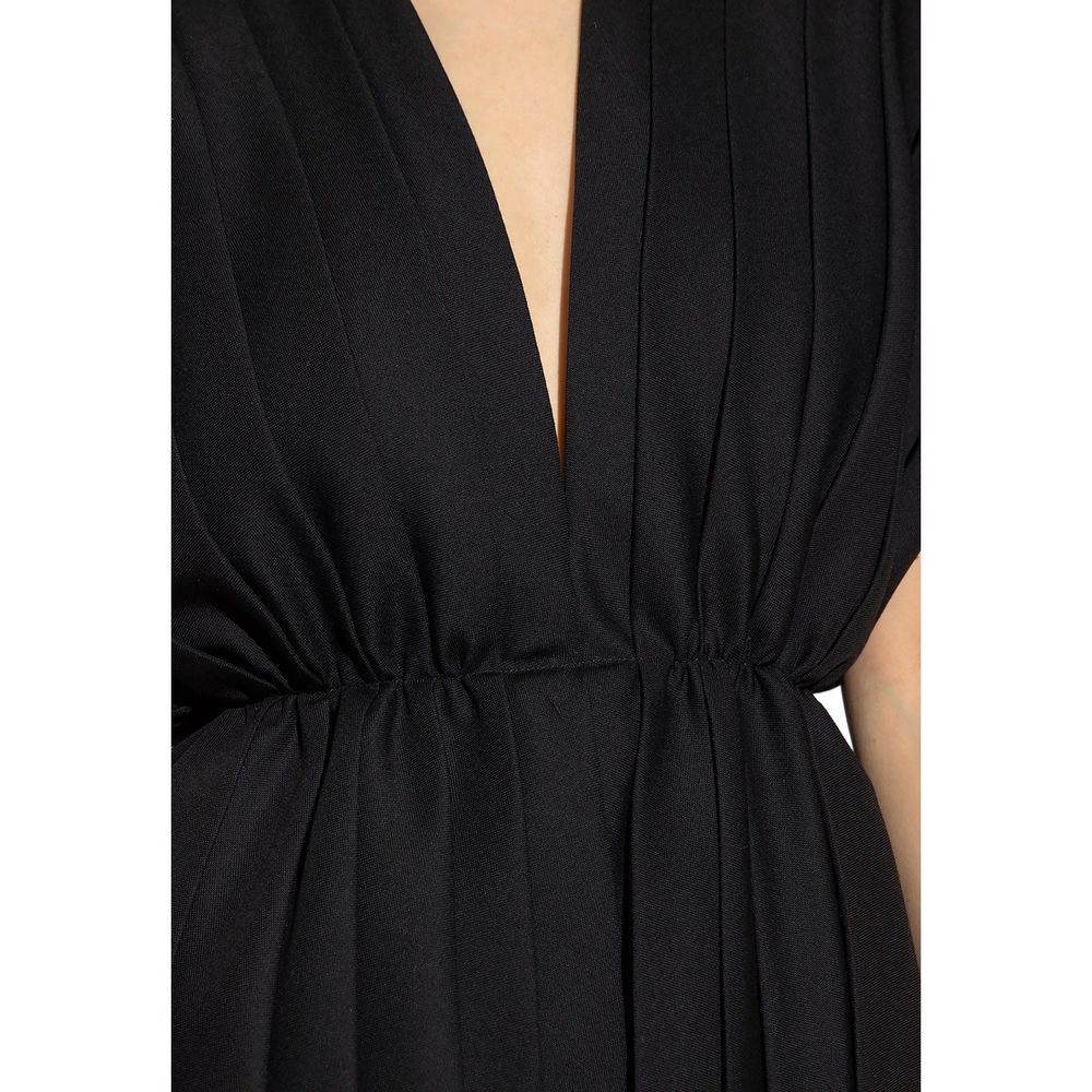 Vestido de cóctel de lana negro Gucci