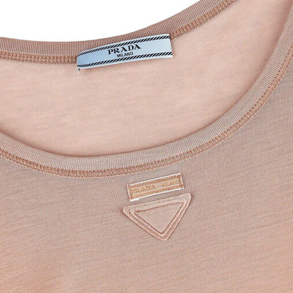 Camiseta Sin Mangas De Seda Multicolor Prada Italiana
