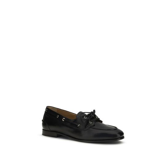 Mocasines sin cordones Bally de piel de búfalo negra