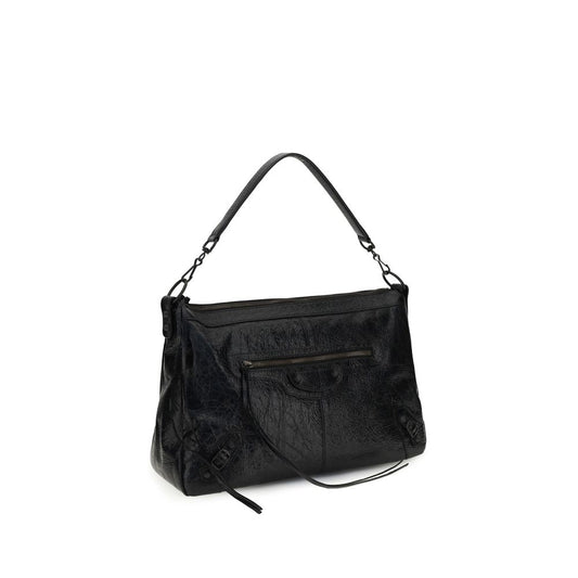 Bolso de Hombro Balenciaga Negro Cordero Ovis Aries Aries