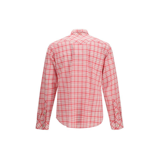 Camisa estampada de algodón multicolor de Versace