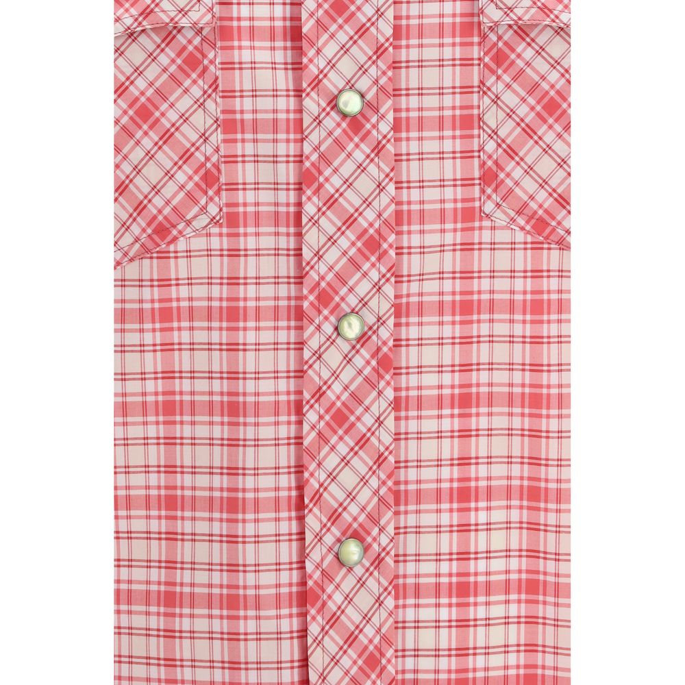 Camisa estampada de algodón multicolor de Versace