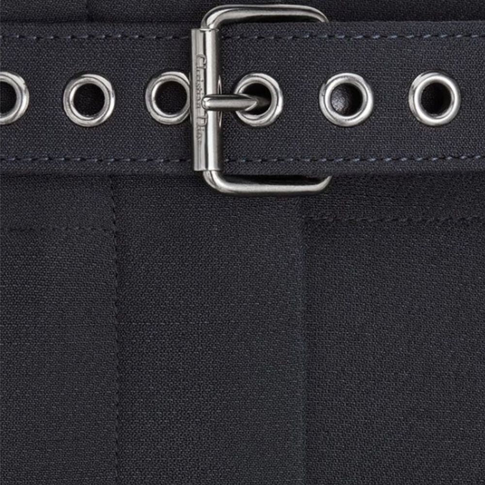 Pantalones De Vestir De Lana Negros Dior - Corte Estructural