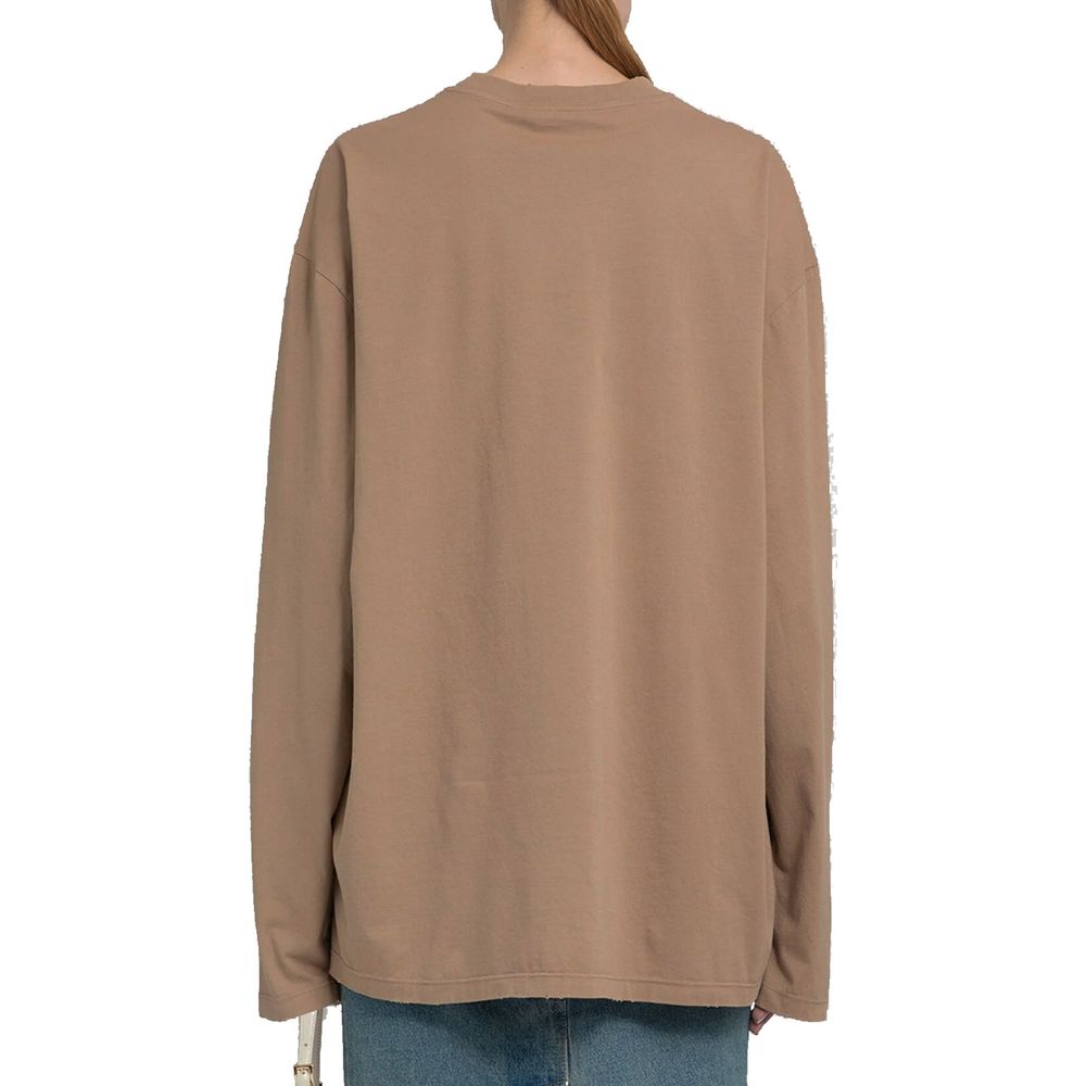 Prada Brown Cotton T-Shirt with Structured Cut