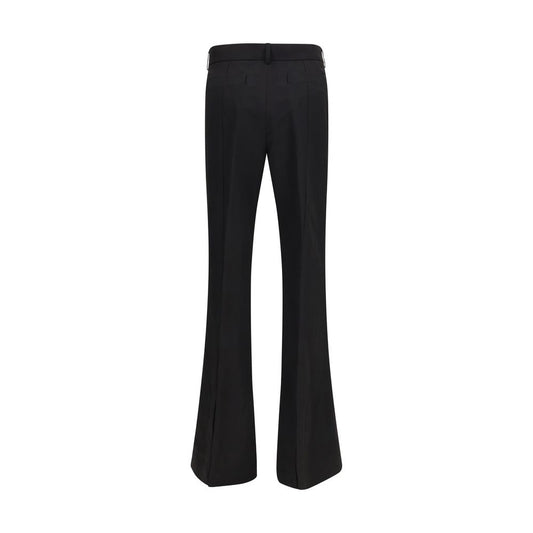 Pantalones Max Mara negros de viscosa acampanados