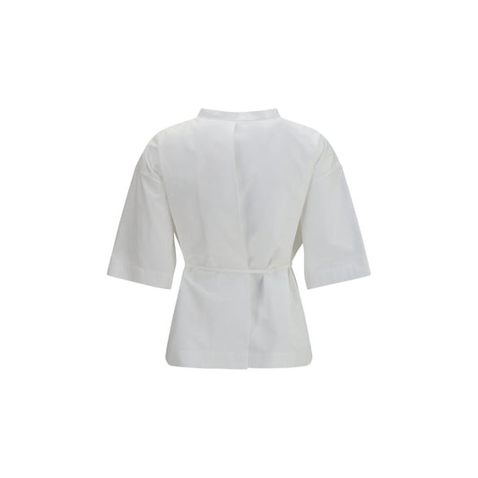 Camisa de manga corta de algodón blanca Calvin Klein