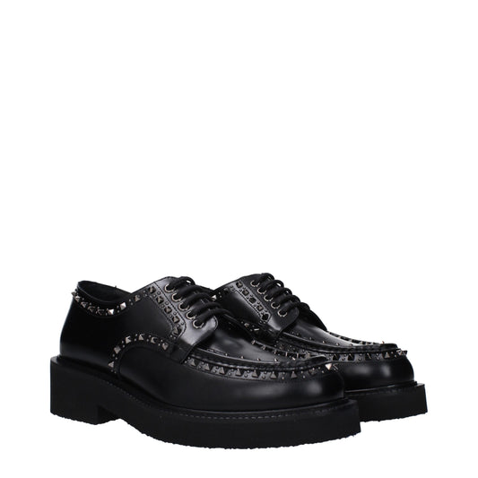 Zapatos Oxford y Derby Valentino Garavani de cuero negro