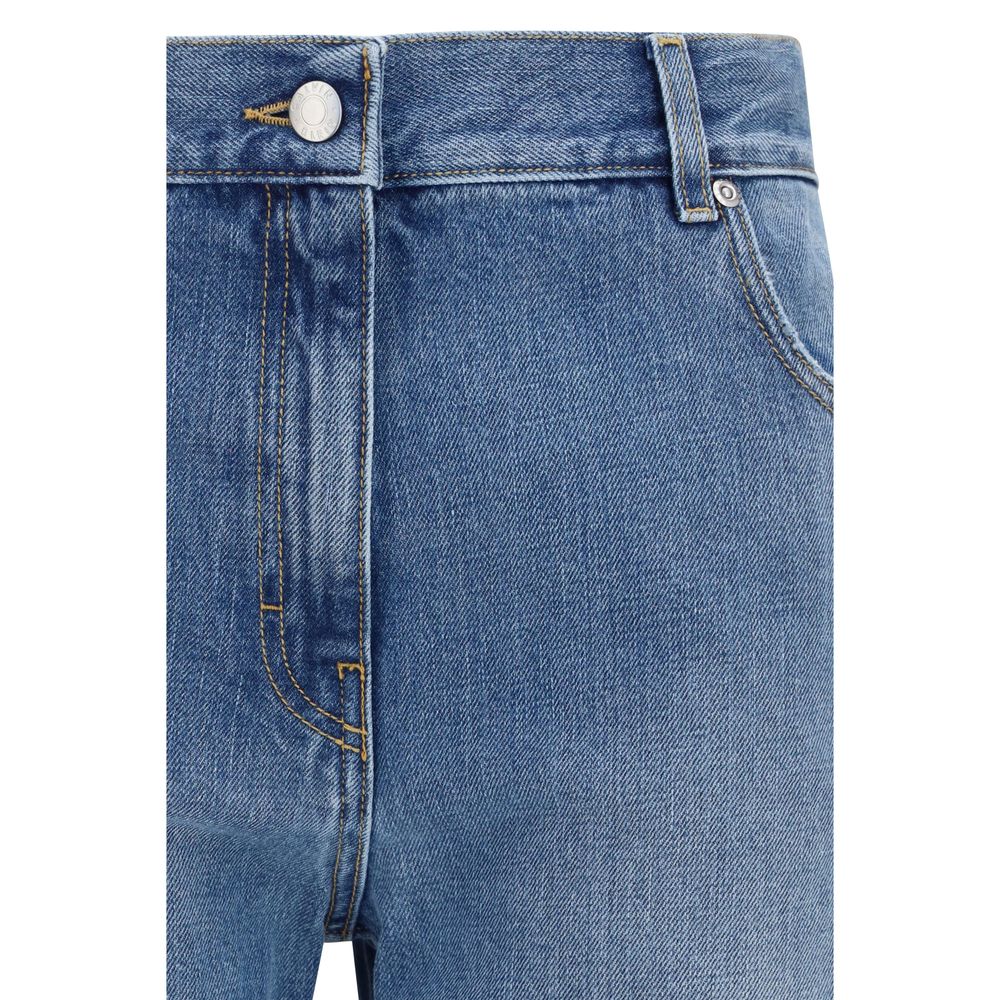 Vaqueros rectos de algodón azul Calvin Klein
