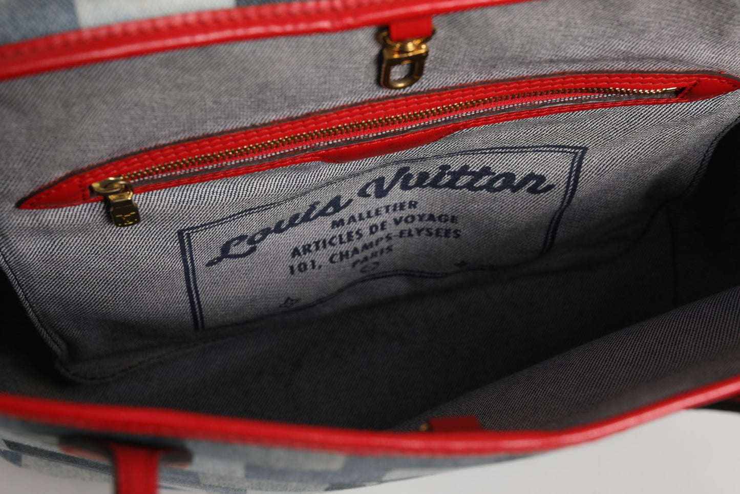 Louis Vuitton Neverfull Bolso Tote Patchwork Monograma Denim