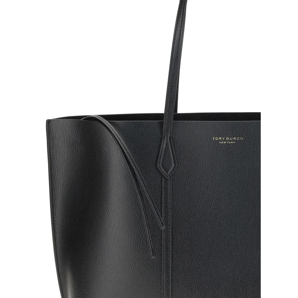 Bolso de mano Tory Burch de cuero de becerro negro Bos Taurus