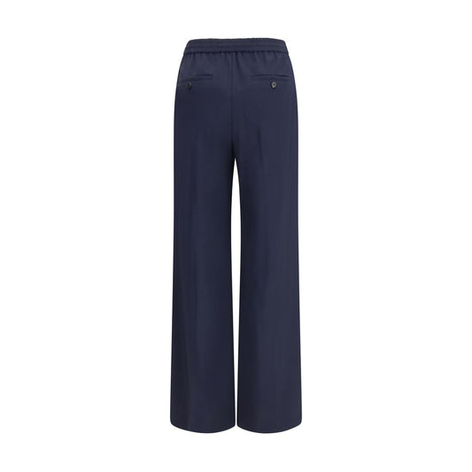 Pantalón casual de lana azul Oves Aries de Max Mara