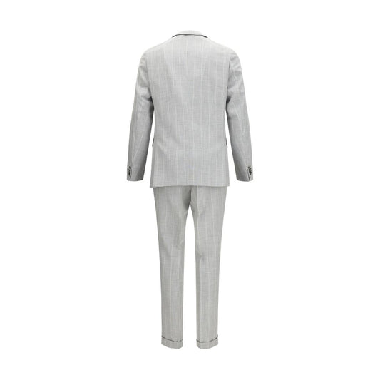 Traje de dos piezas de algodón gris de Hugo Boss Black
