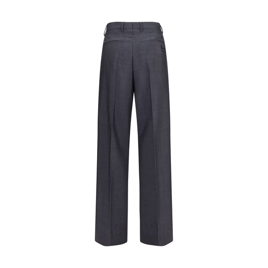 Pantalones de vestir Miu Miu de lana gris Oves Aries