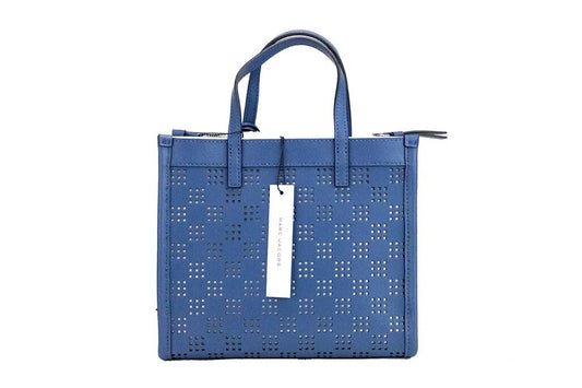 Marc Jacobs Mini Grind Perforated Leather Crossbody Bag Blue Sea