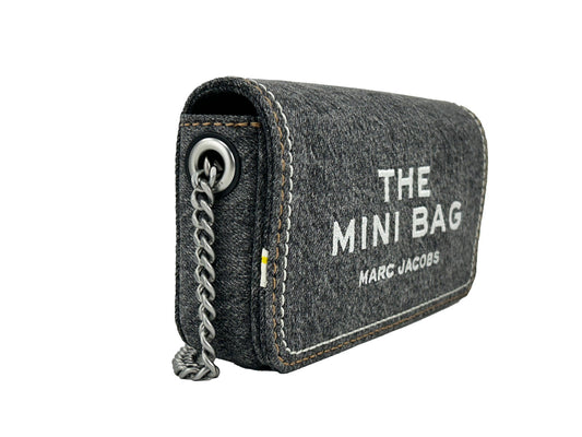 Marc Jacobs El bolso mini de mezclilla con cadena - Lavado negro