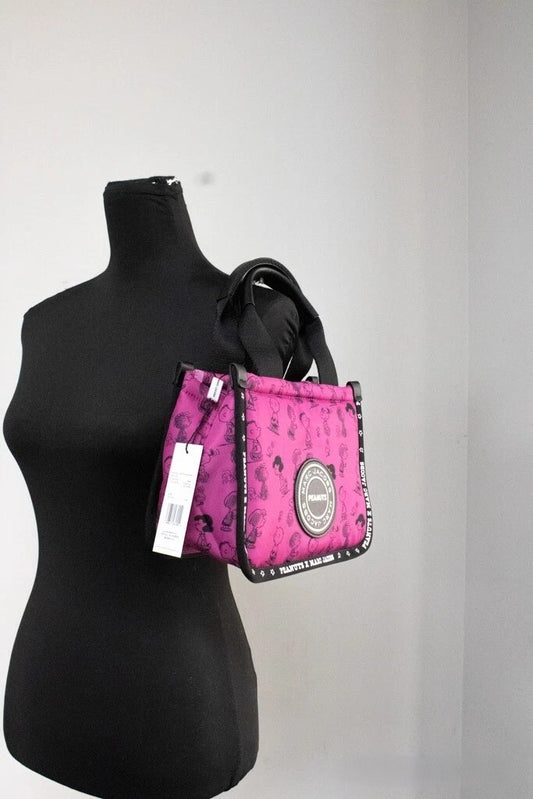 Bolso de mano convertible Marc Jacobs X Peanuts Mini Fuchsia Fedora de nailon acolchado