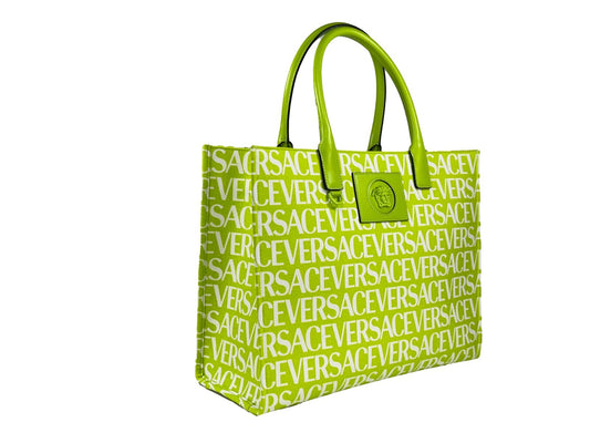 Bolso tote grande de lona Medusa de Versace