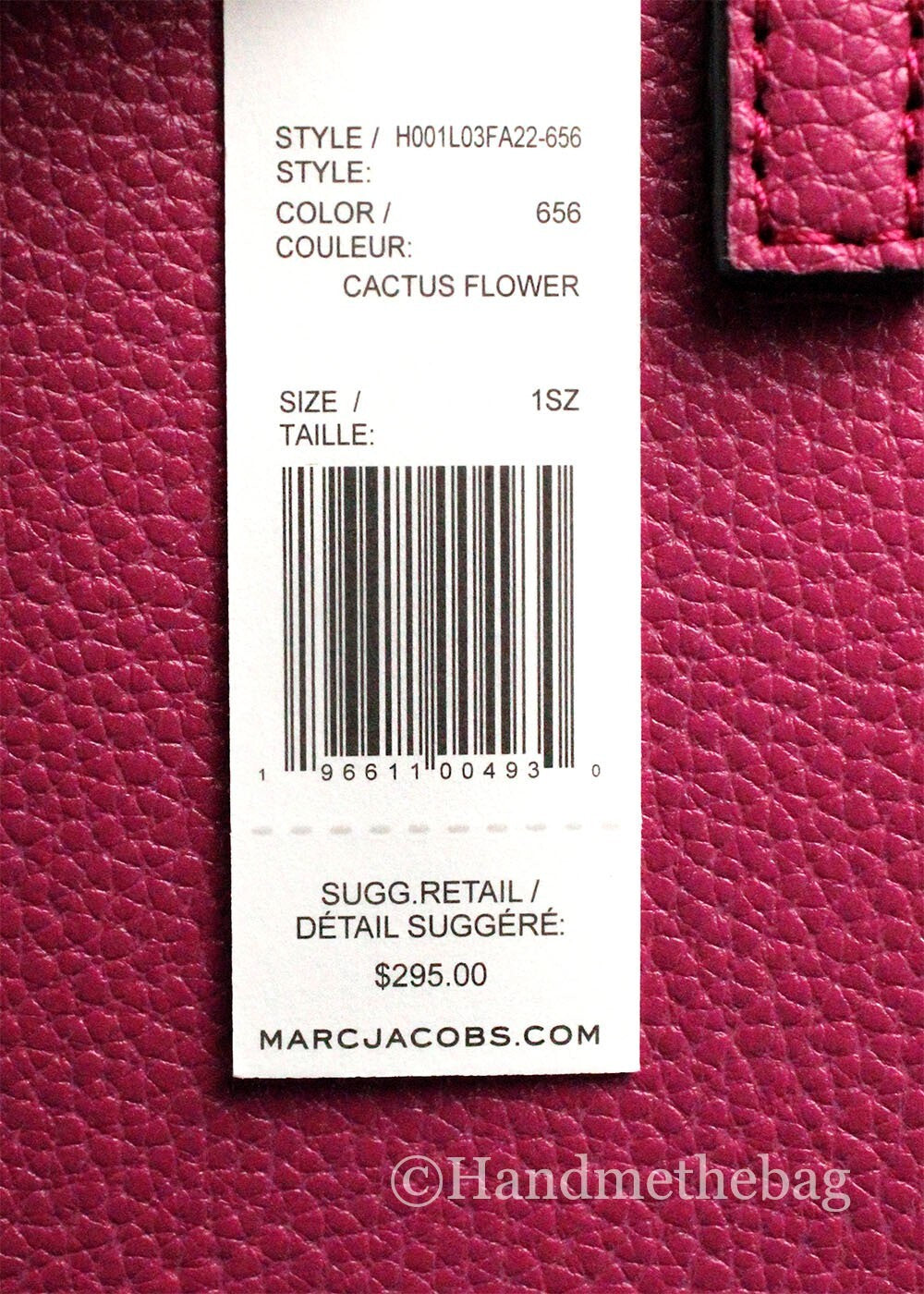 Sac Bandoulière Mini Grind En Cuir Grainé Cactus Flower Marc Jacobs