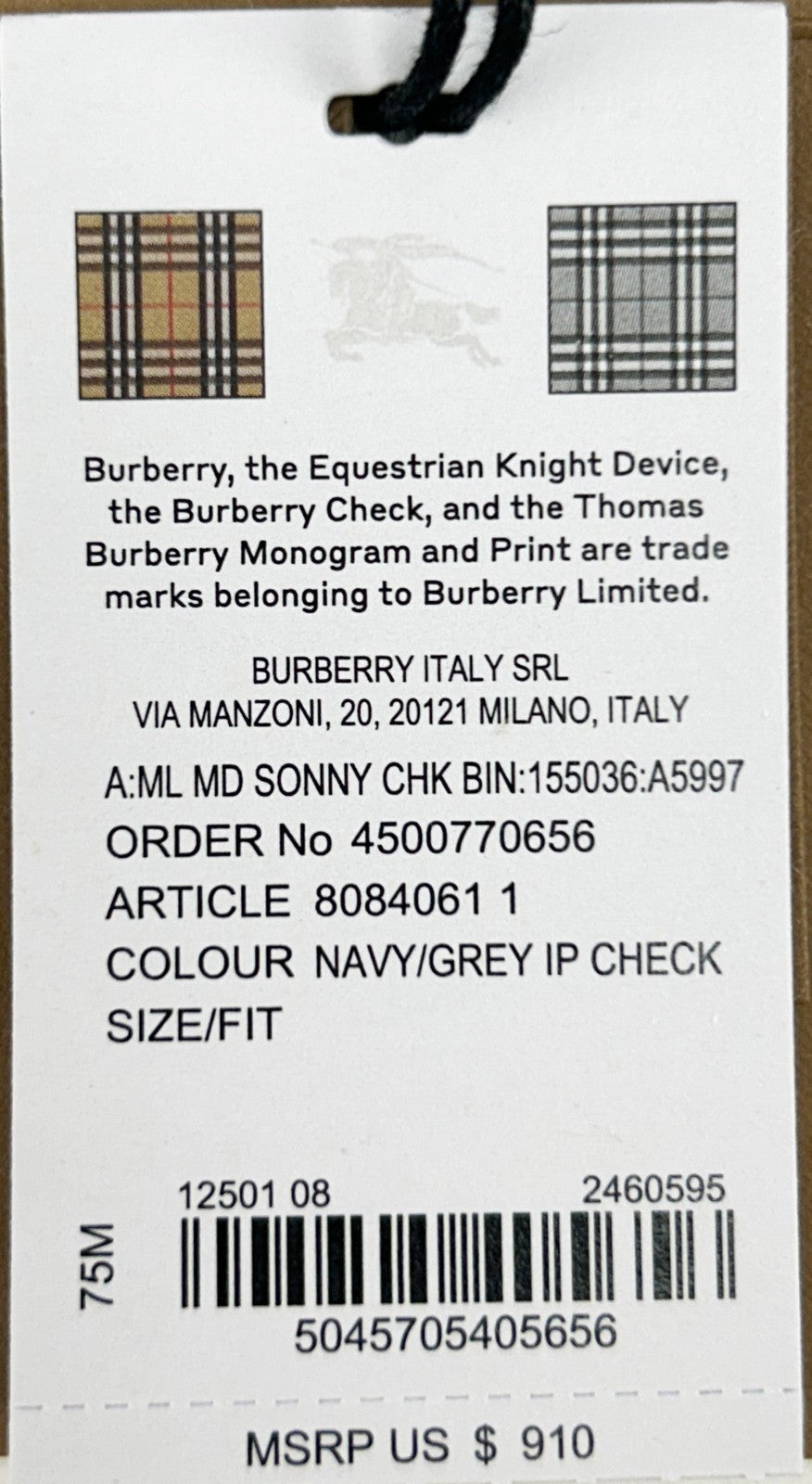 Burberry Medium Sonny Belt Bag With Check Print