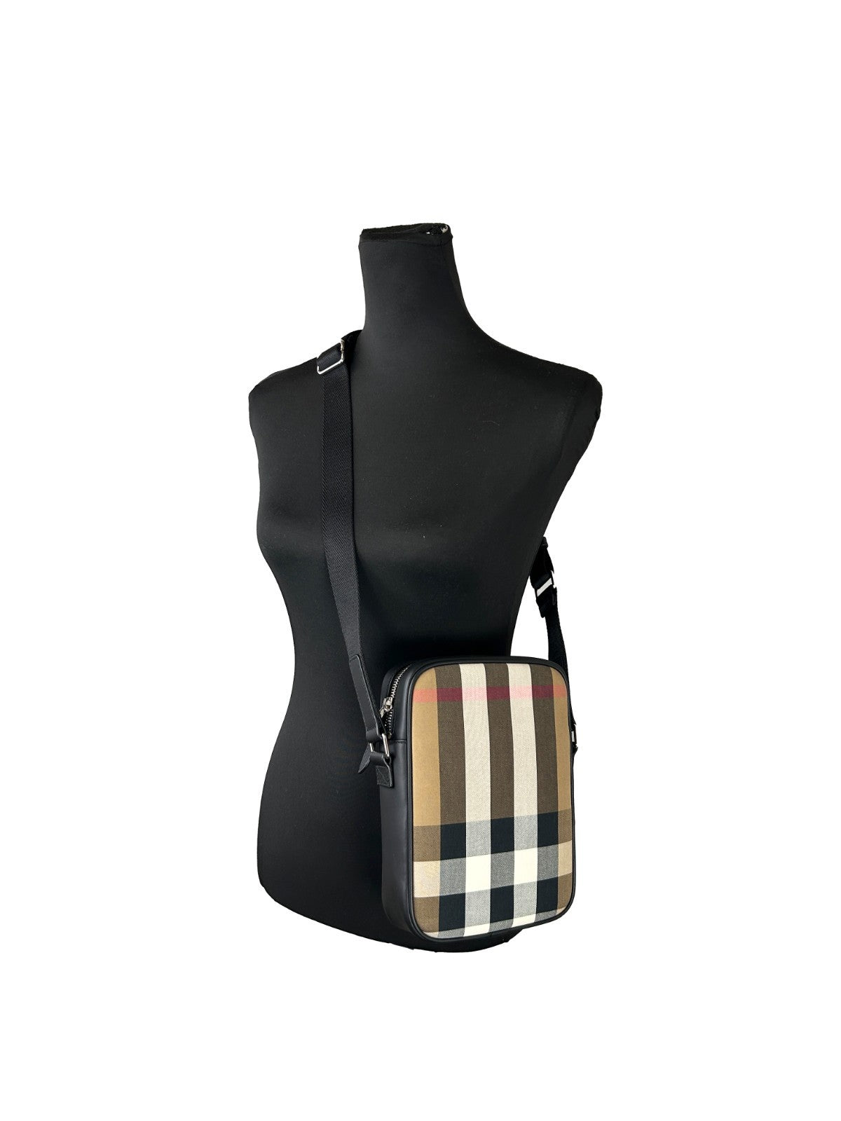 Original Burberry Pppy Check Print Shoulder Bag